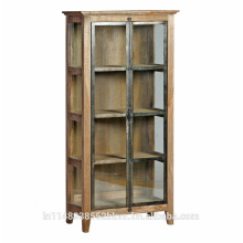 Metal and Wooden Modern Rustic Bookcase
